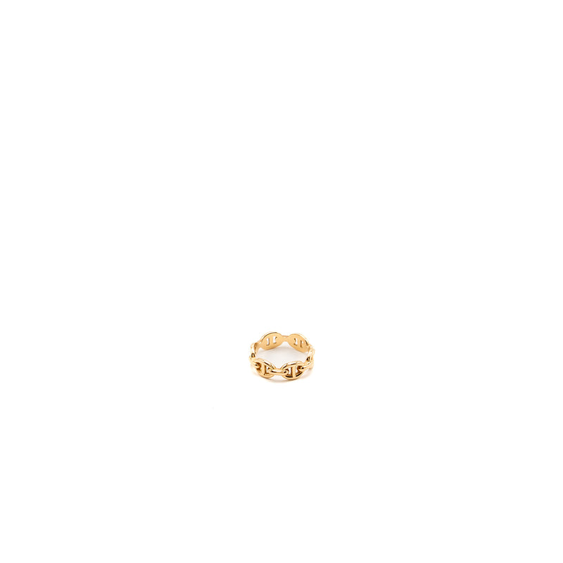 HERMES Size 50 Chaine D’ancre Enchainee Ring Small Model Rose Gold