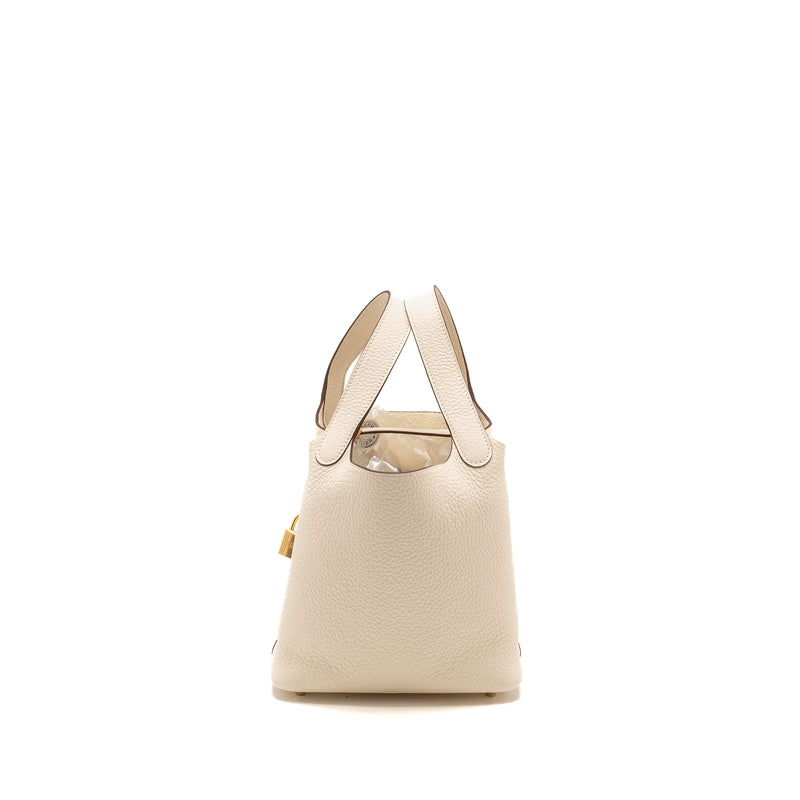 Hermes Picotin 18 Lock Bag Clemence Nata GHW Stamp W