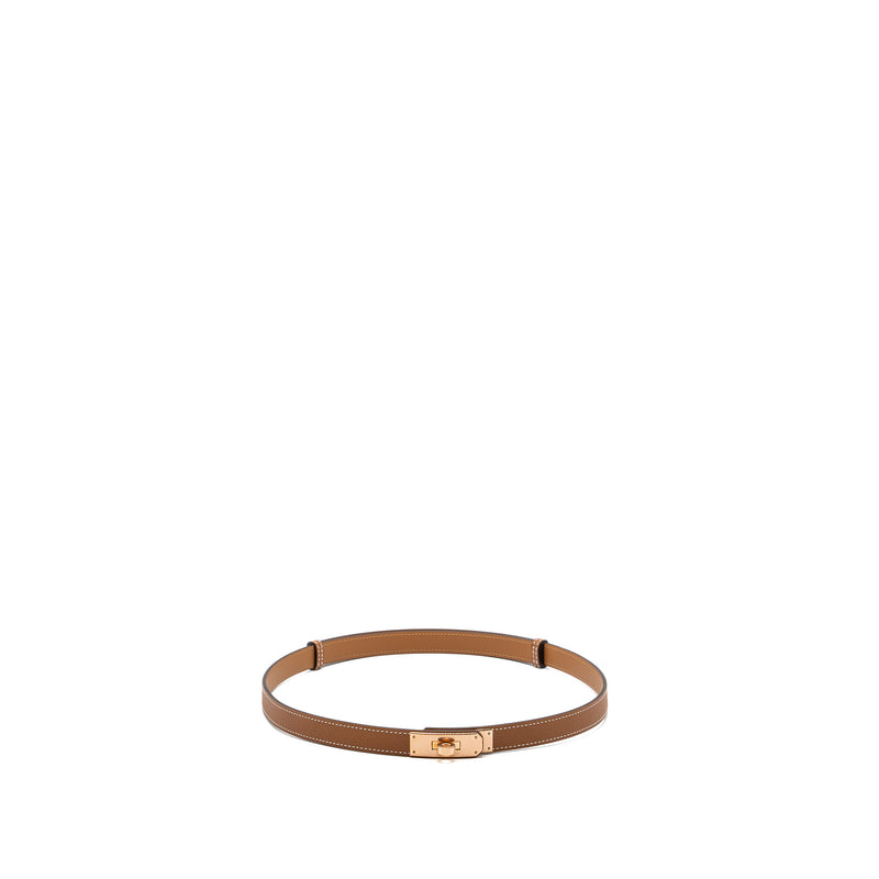 Hermes Kelly 18 Belt Epsom Gold RGHW Stamp Z