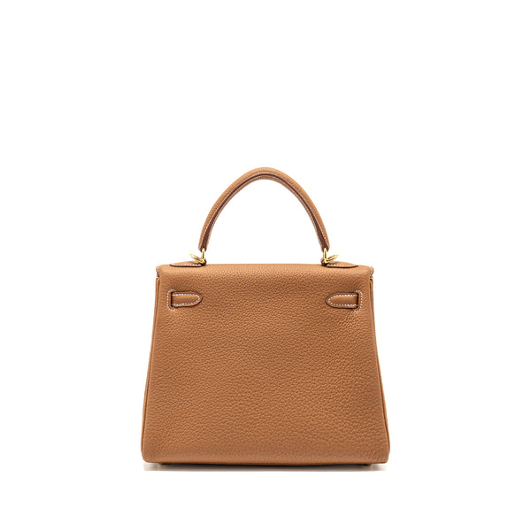 Hermes Kelly 25 Togo Gold GHW Stamp W