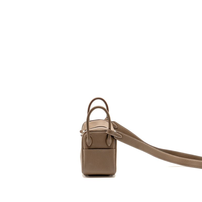 Hermes Mini Lindy Clemence Etoupe SHW STAMP B
