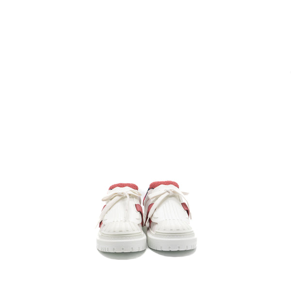 Dior Size 37.5 Dior-ID Sneaker Suede / Fabric White/ Pink