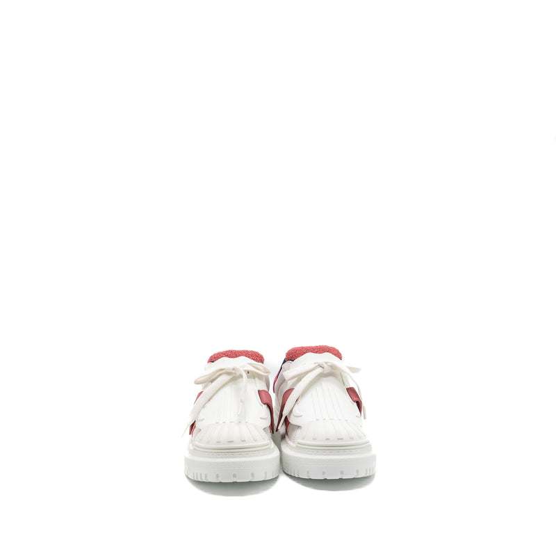 Dior Size 37.5 Dior-ID Sneaker Suede / Fabric White/ Pink