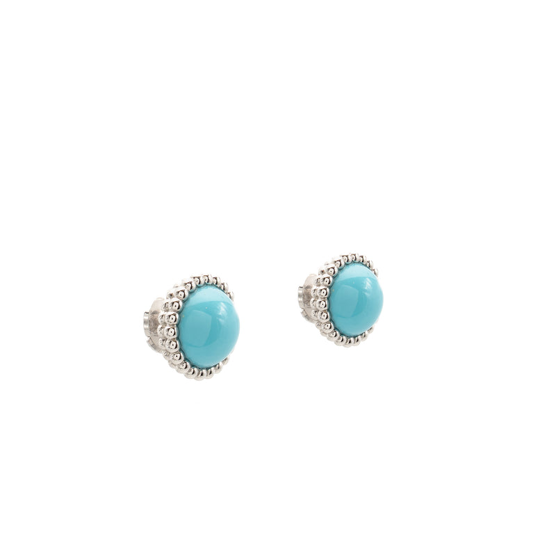 Van Cleef and Arpels Perlee Couleurs Earrings 18K white gold / Turquoise