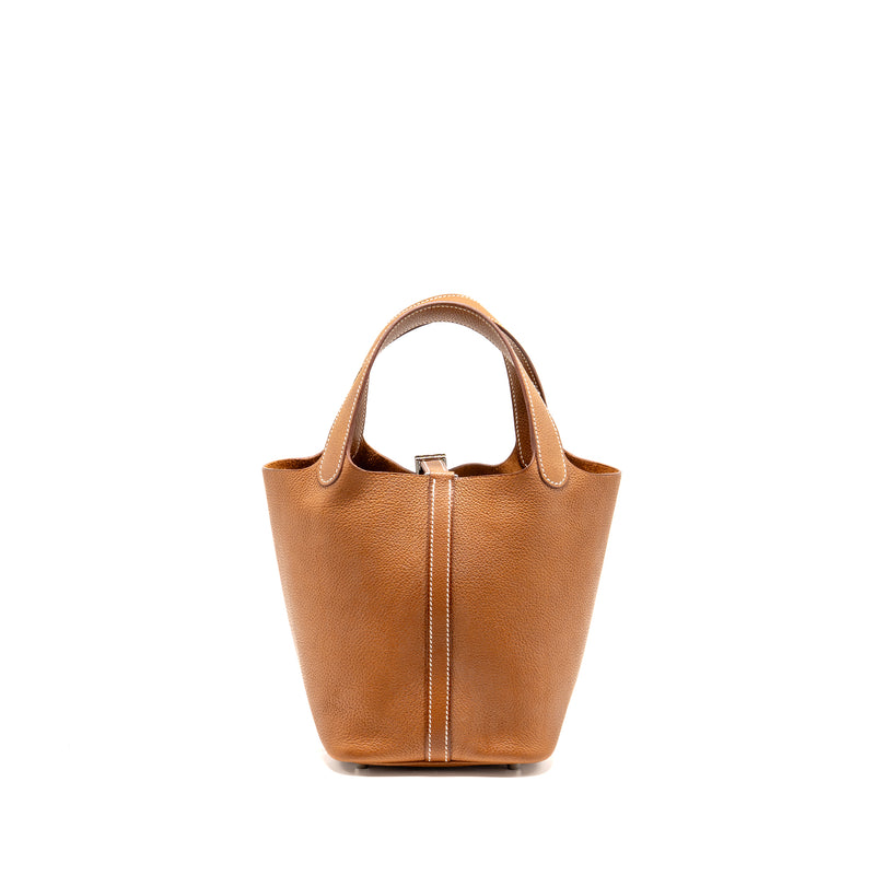 Hermes Picotin 18 Barenia Faubourg Gold SHW Stamp B