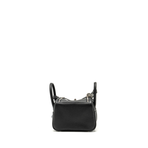 Hermes Mini Lindy Clemence Black SHW Stamp U