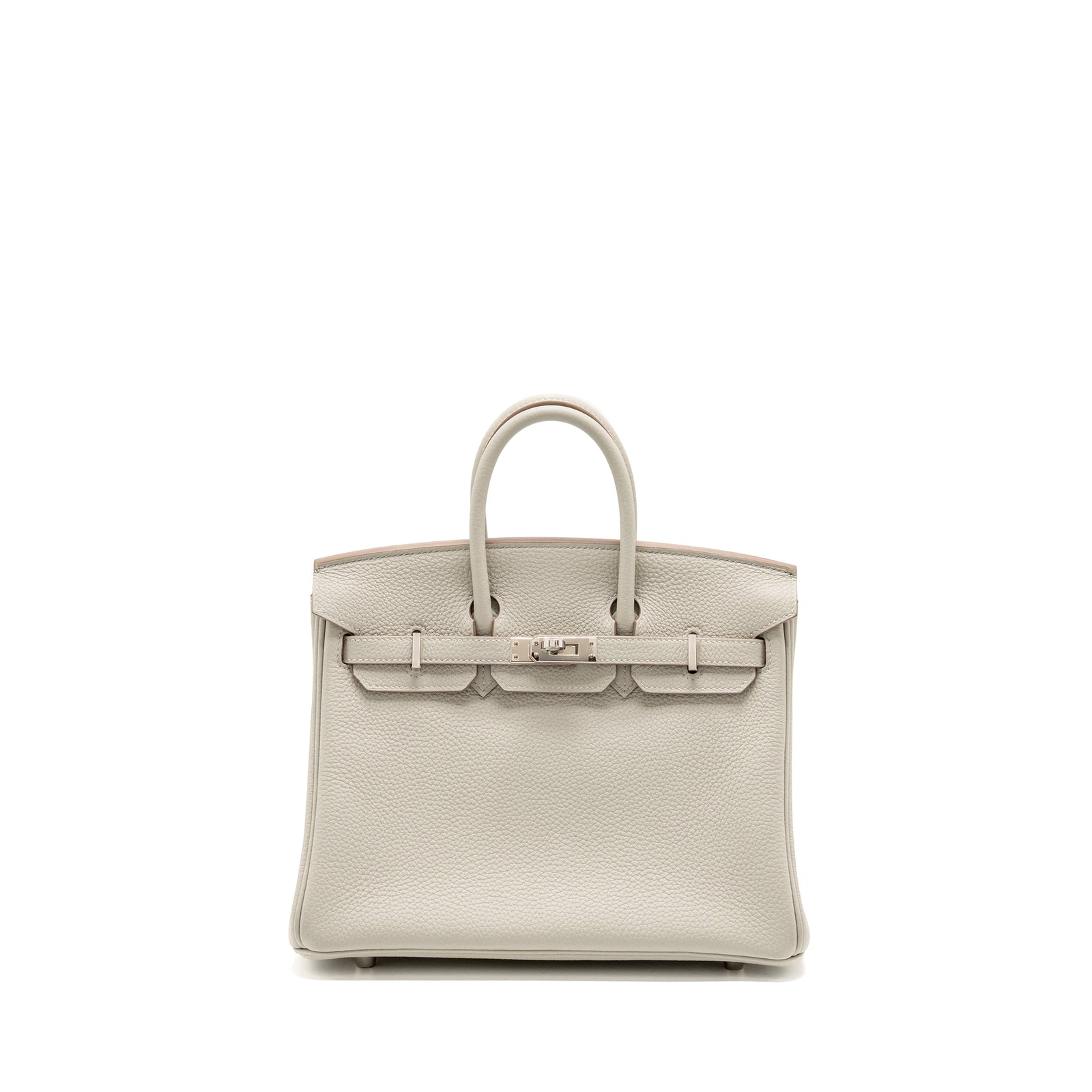 Hermes Birkin 25 Togo Gris Perle SHW Stamp Z