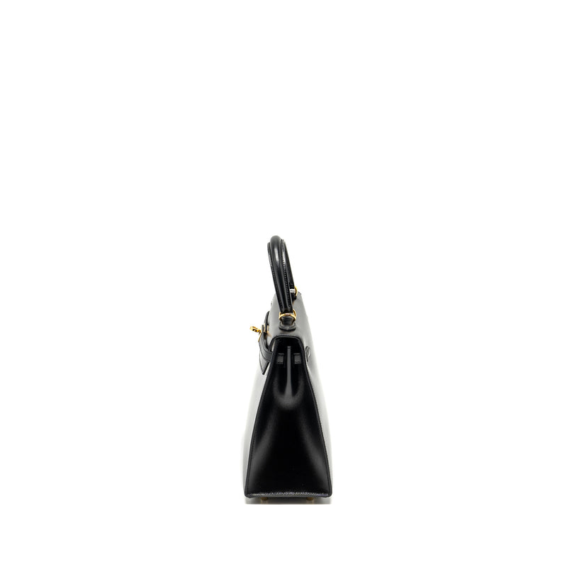 Hermes Kelly 25 Box Black GHW Stamp D