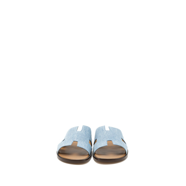 Hermes size 43 Izmir sandal denim