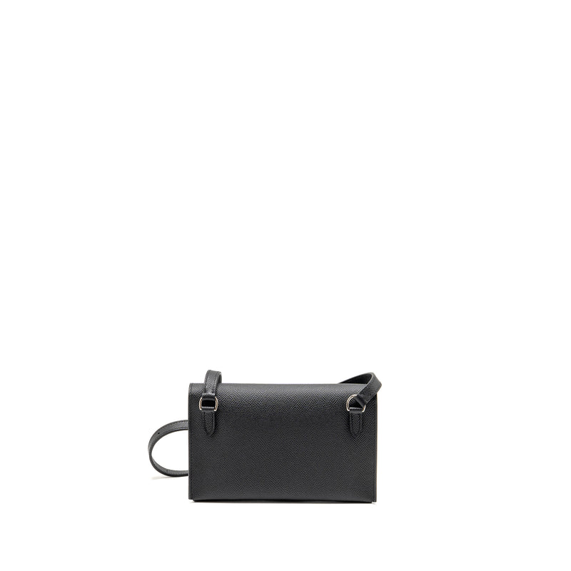 Hermes Hermesnap Epsom Black SHW Stamp K