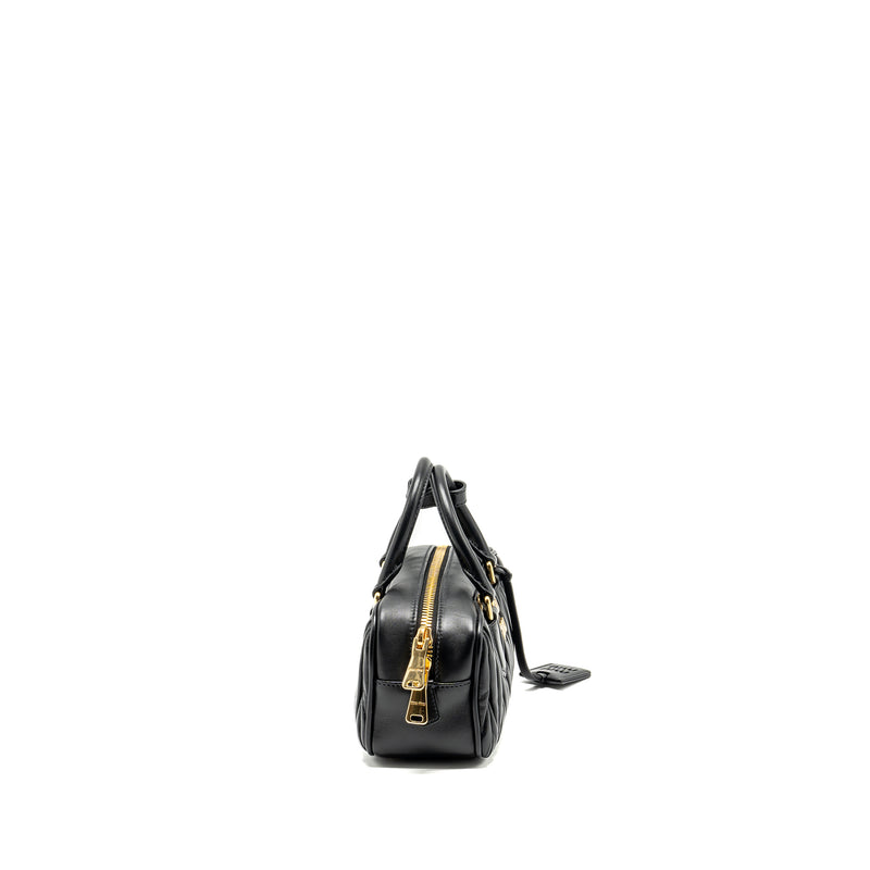 MIU MIU Arcadie Matelasse Nappa Bag Black GHW