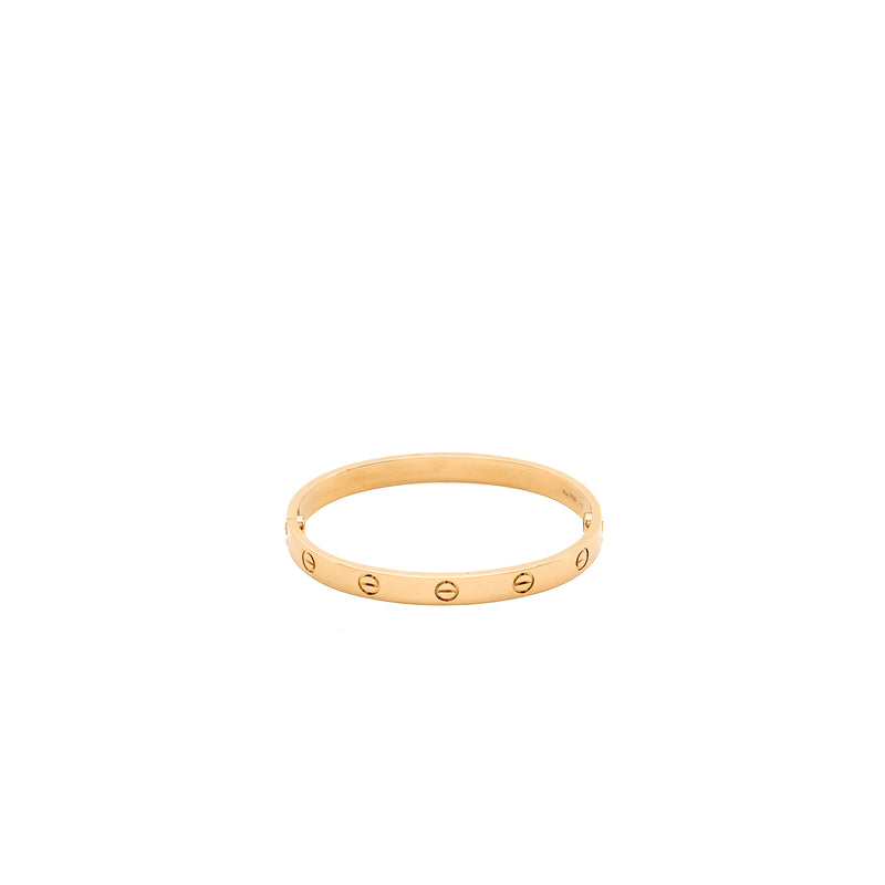 Cartier Size 17 Love Bracelet Rose Gold