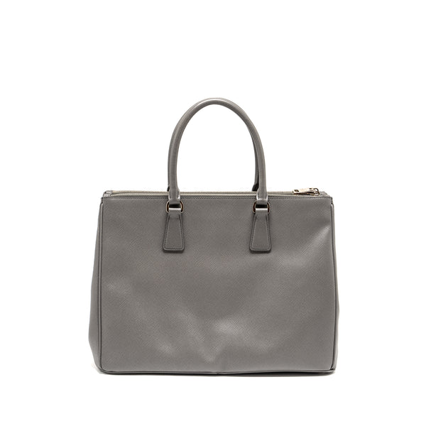 Prada Galleria Saffiano Tote Bag Calfskin Grey SHW