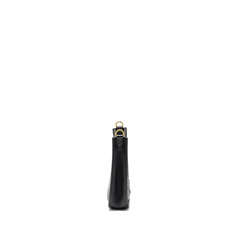 Hermes Mini Evelyn Clemence Black GHW Stamp Y