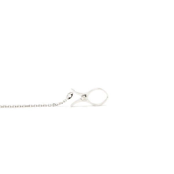 Hermes filou glove clip silver tone