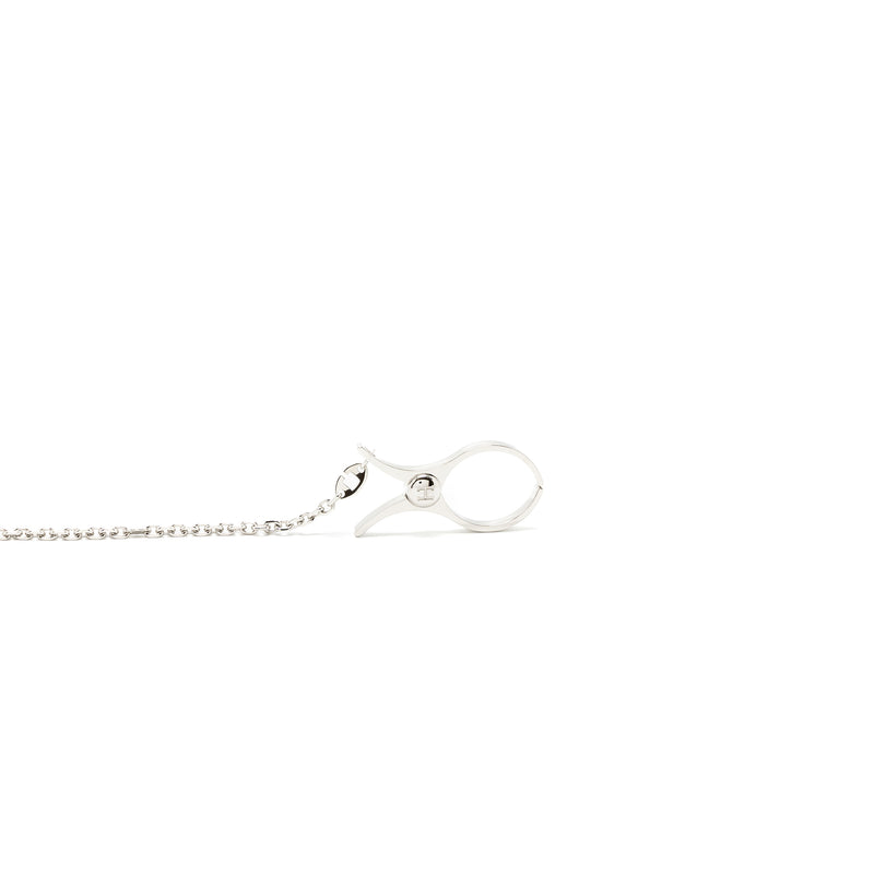 Hermes filou glove clip silver tone