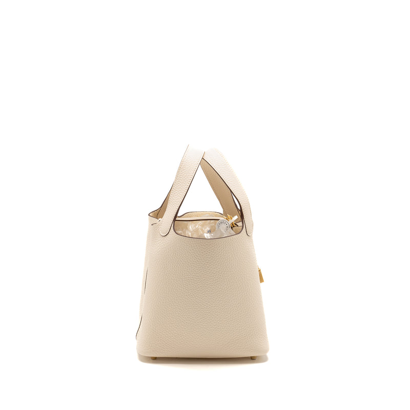 Hermes Picotin 18 Lock Bag Clemence Nata GHW Stamp W