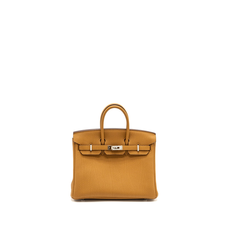 Hermes Birkin 25 Togo Caramel/Lime SHW Stamp Y