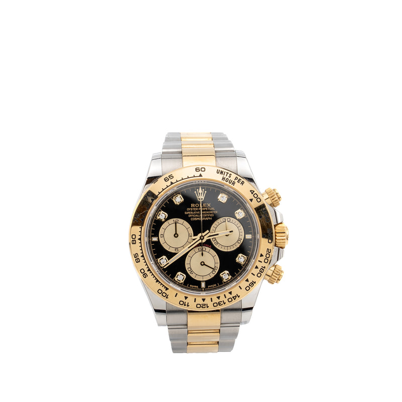 Rolex Cosmograph Daytona 40mm Oystersteel, Yellow Gold, Black Dial, Model: M126503-0002