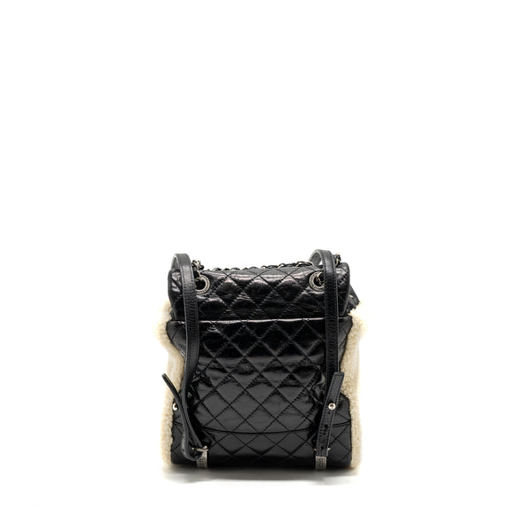 Chanel small mountain backpack quilted calfskin / shearling multicolour ruthenium hardware