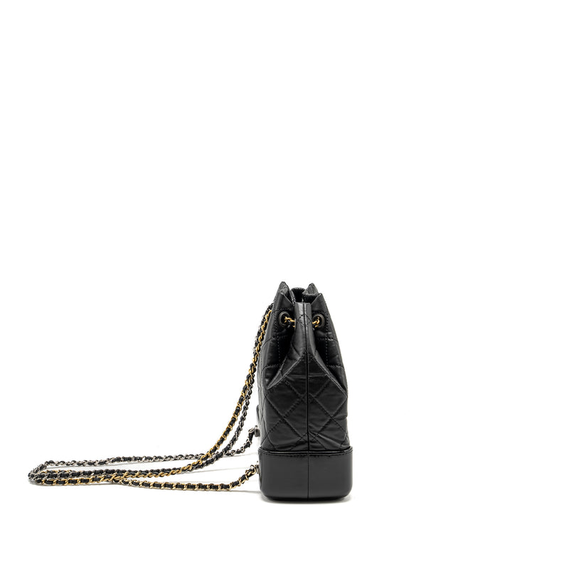 Chanel Small Gabrielle Backpack Calfskin Black Multicolour Hardware (microchip)