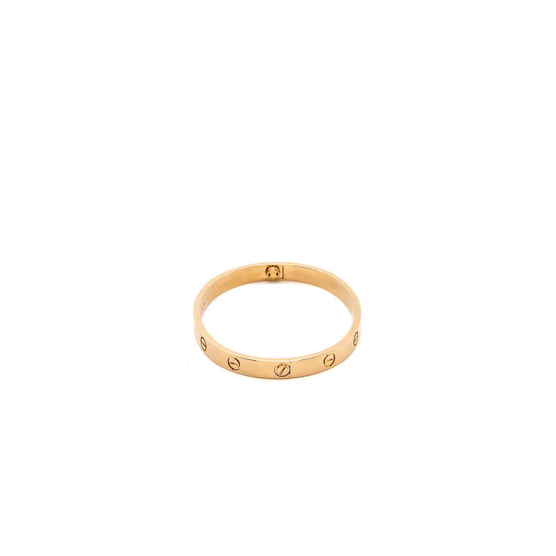 Cartier Size 17 Love Bracelet Rose Gold