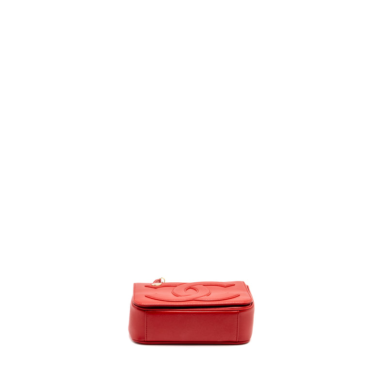 Chanel Mania Flap Bag Lambskin Red LGHW