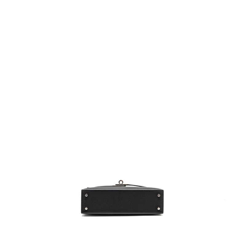 Hermes Mini Kelly II Epsom Black SHW Stamp W