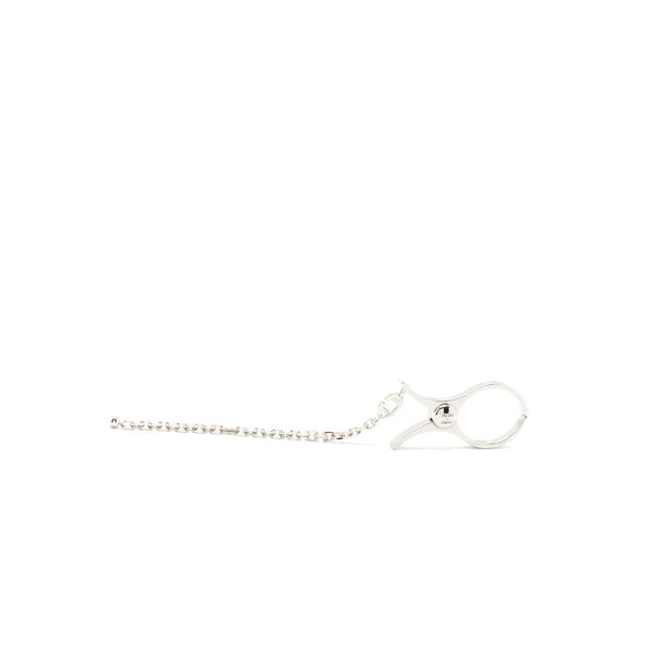 Hermes filou glove clip silver tone