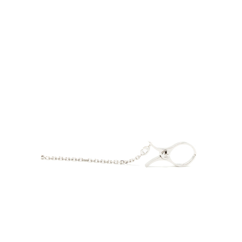 Hermes filou glove clip silver tone
