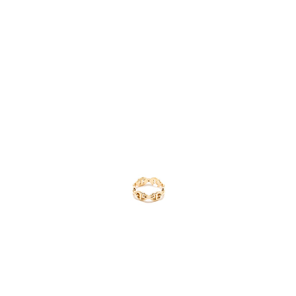 HERMES Size 50 Chaine D’ancre Enchainee Ring Small Model Rose Gold