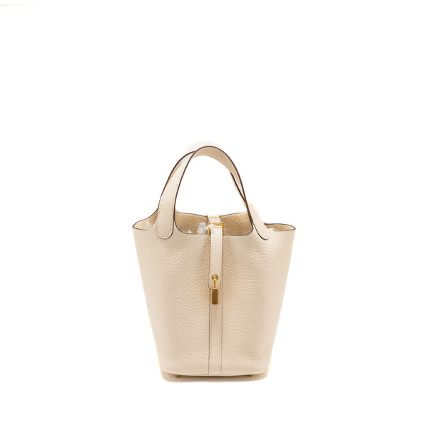 Hermes Picotin 18 Lock Bag Clemence Nata GHW Stamp W
