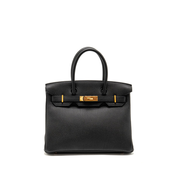 Hermes Birkin 30 Togo Black RGHW Stamp C