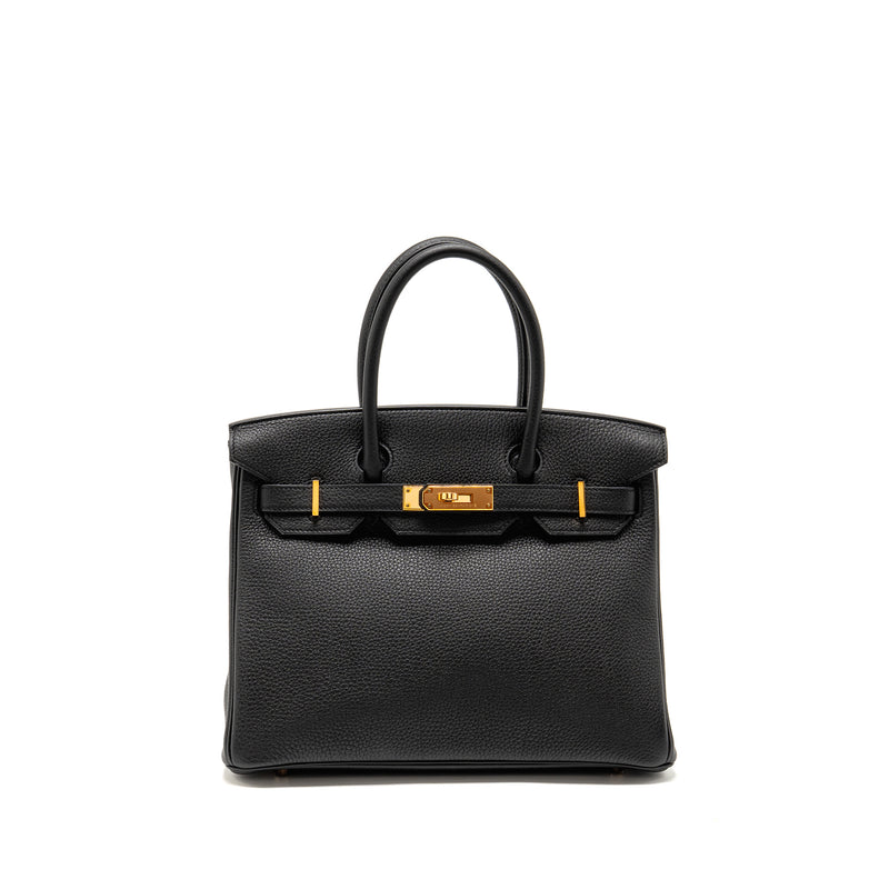 Hermes Birkin 30 Togo Black RGHW Stamp C