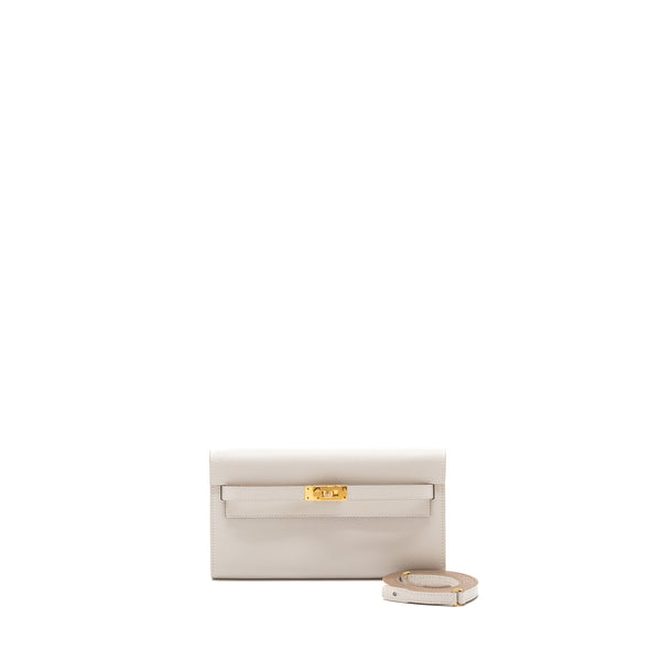 Hermes Kelly to go Epsom M4 Gris Pale GHW Stamp B