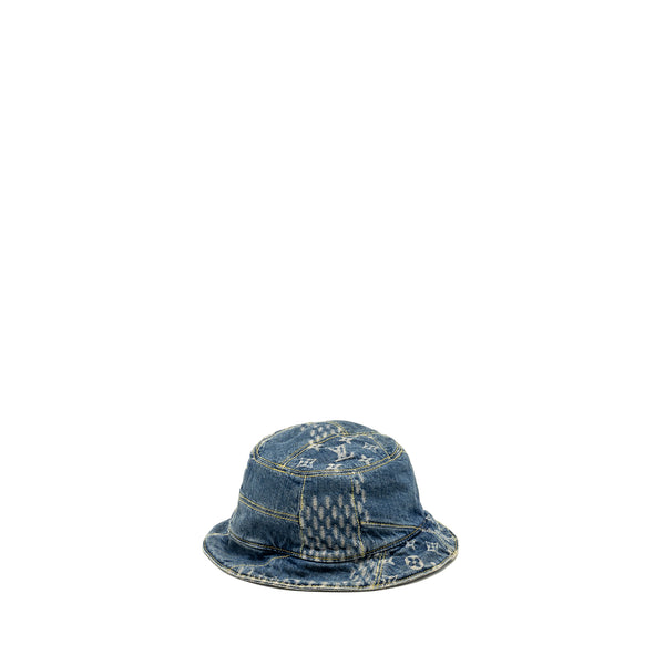 Louis Vuitton × Nigo Size 58 Damier Bucket Hat Denim Blue