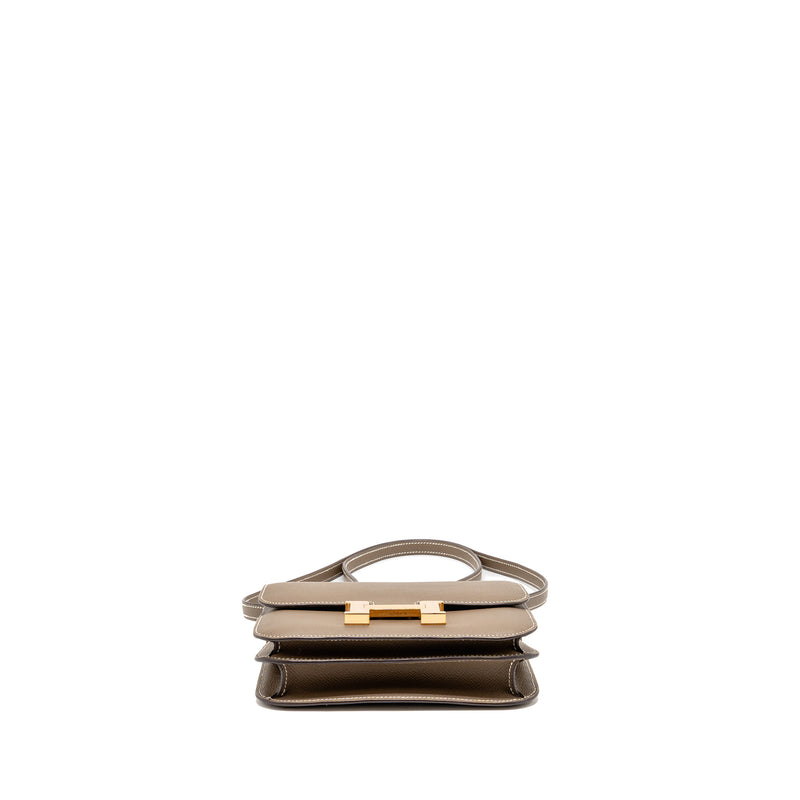 Hermes Mini Constance Epsom Etoupe RGHW Stamp B