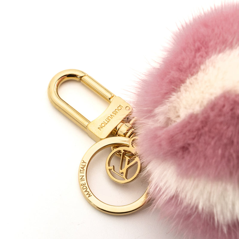 Louis Vuitton Vivienne hot air ballon bag charm / key ring fur multico