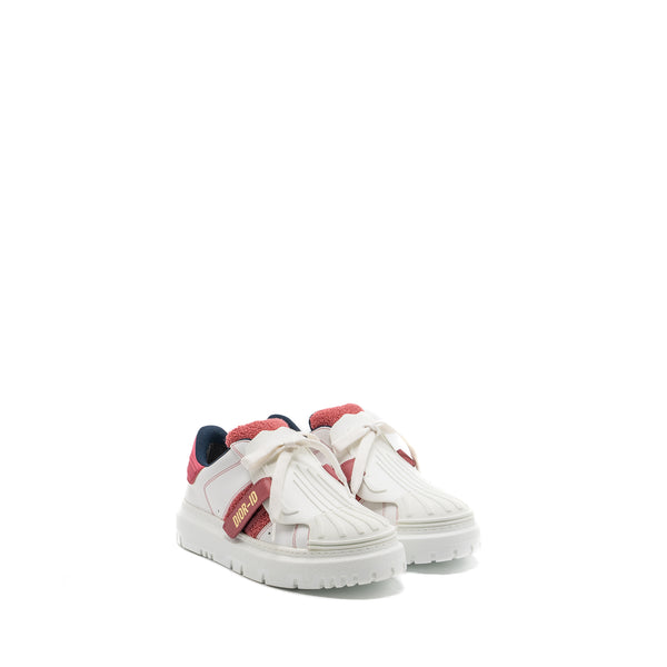 Dior Size 37.5 Dior-ID Sneaker Suede / Fabric White/ Pink