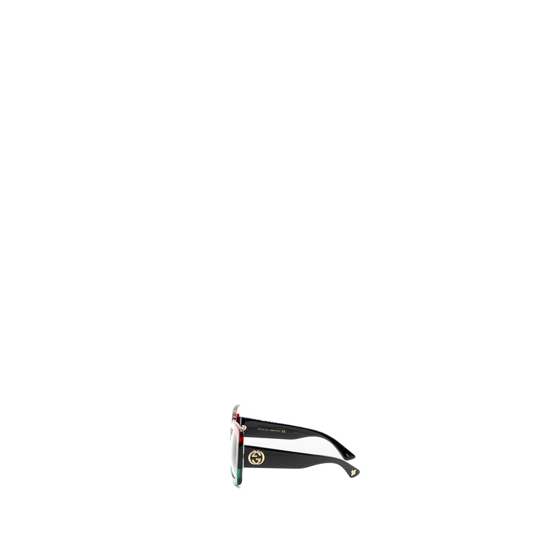 Gucci Square Sunglasses Red/Green/Black GHW