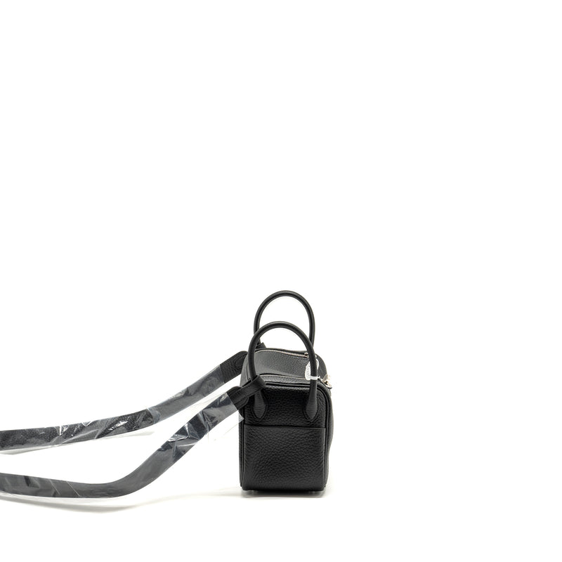Hermes Mini Lindy Clemence Black SHW Stamp U