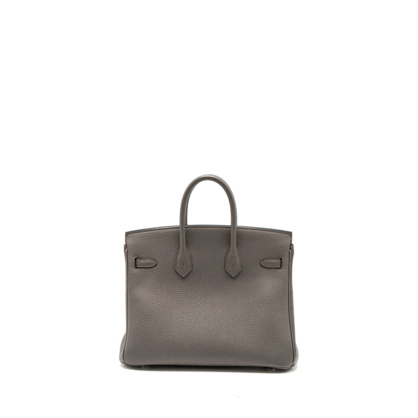 Hermes Birkin 25 Togo Gris Etain SHW Stamp A