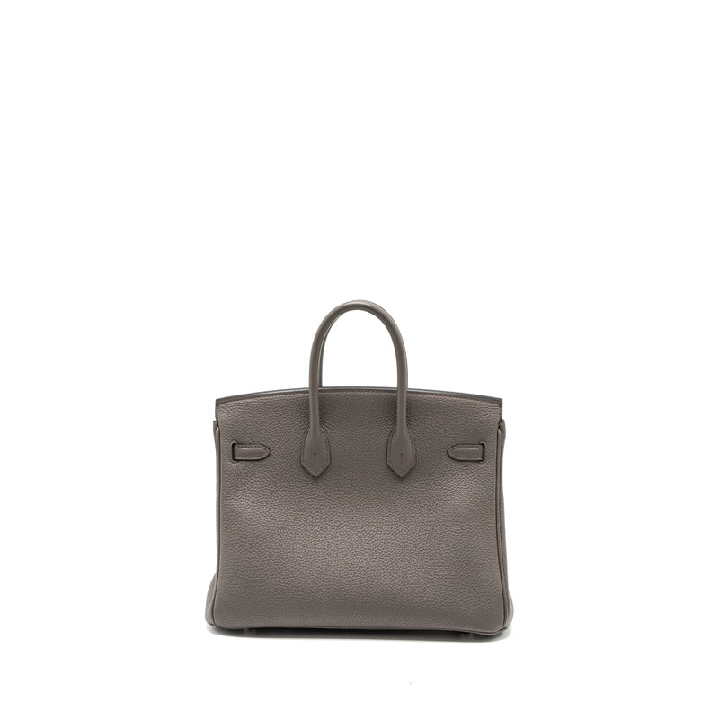 Hermes Birkin 25 Togo Gris Etain SHW Stamp A