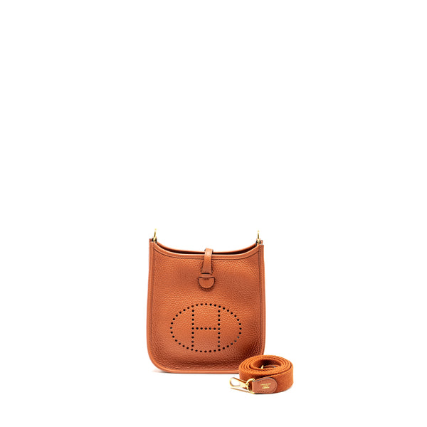 Hermes Mini Evelyne Clemence Cuivre GHW Stamp B