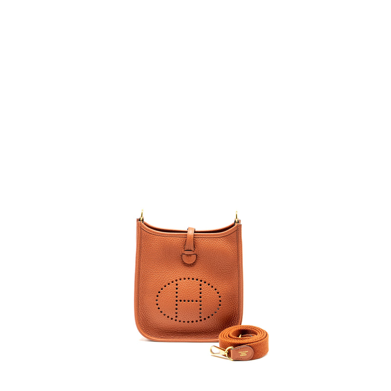 Hermes Mini Evelyne Clemence Cuivre GHW Stamp B
