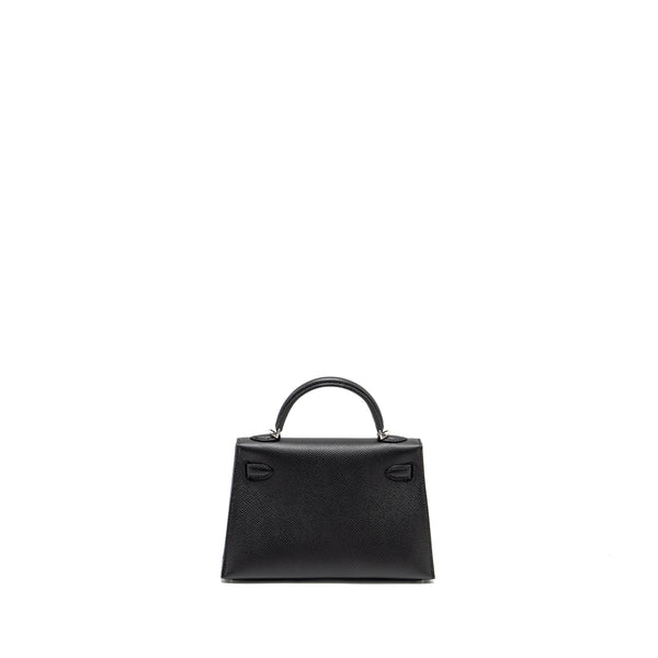 Hermes Mini Kelly II Epsom Black SHW Stamp W