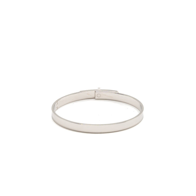 Hermes Size SH Kelly Bracelet, Small Model, White Gold/Diamonds