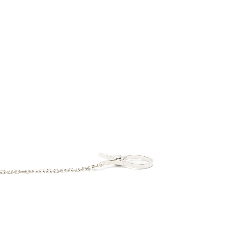 Hermes filou glove clip silver tone