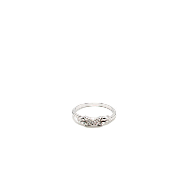 Chaumet Size 50 Jeux De Liens Ring White Gold, Diamonds