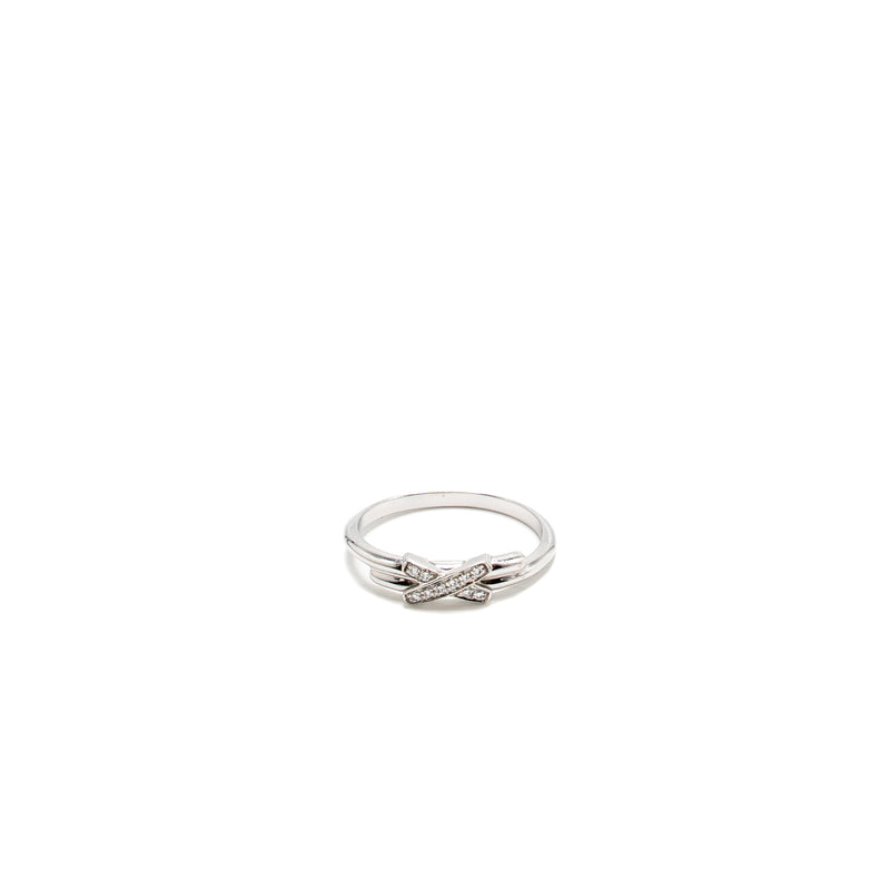 Chaumet Size 50 Jeux De Liens Ring White Gold, Diamonds